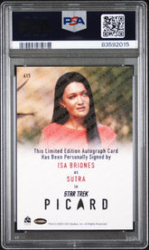 2021 Star Trek Picard ISA Briones as Sutra Limited Edition Auto #A15 PSA 10 Gem